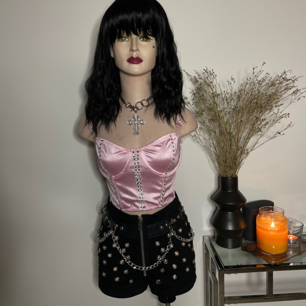 ⛓SOLD⛓ Sugar Thrillz satin set - Picture 5 of 6